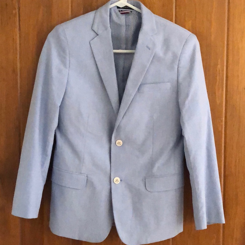 Tommy Hilfiger blue cotton oxford suit